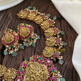 Precious Jadau Kundan Ganesh Temple Short Neckpiece -J1280